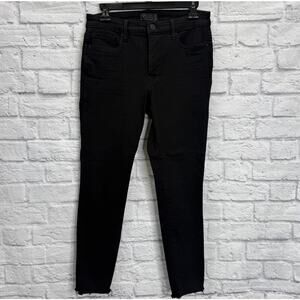 KUT from the Kloth Connie Fab Ankle Jeans Size 6 High Rise Black Raw Hem Stretch